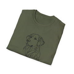 Golden Retriever Line Art T‑Shirt