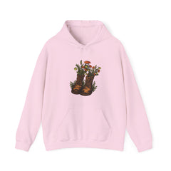 Vintage Cowboy Boots Floral Hoodie
