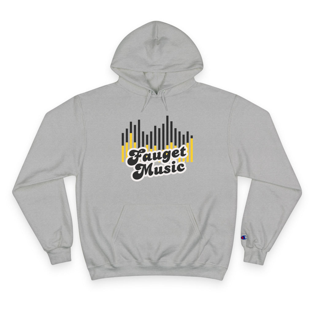 Faugel Music Hoodie — Vintage Soundwave Logo Champion-Style Pullover