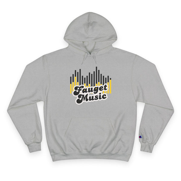 Faugel Music Hoodie — Vintage Soundwave Logo Champion-Style Pullover