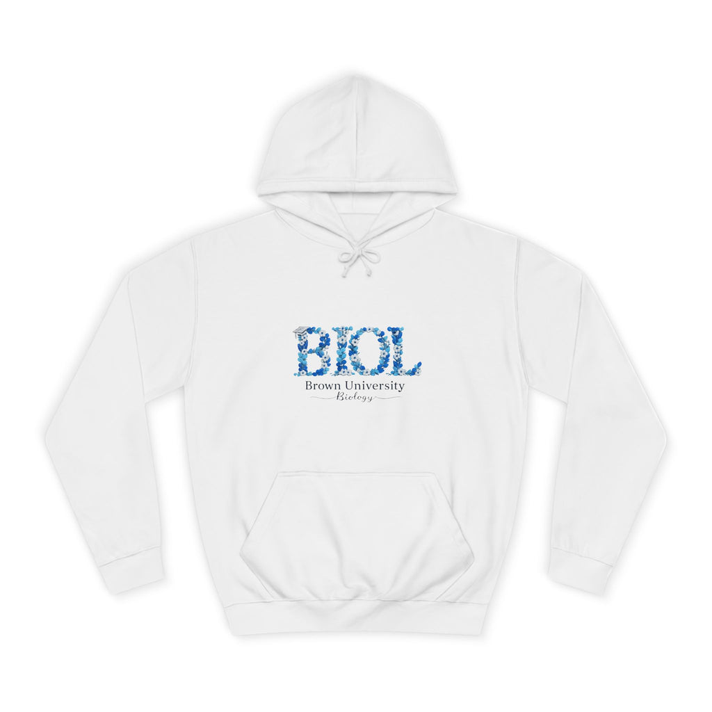 Biol Hoodie — Floral Blue BIOL College Hoodie for Biology Students