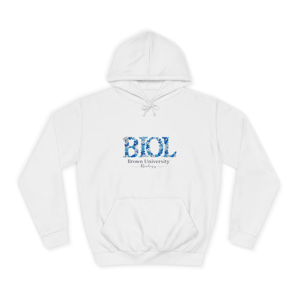 Biol Hoodie — Floral Blue BIOL College Hoodie for Biology Students