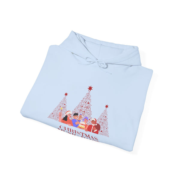 Christmas Music Party Hoodie — Festive Tree Carolers Holiday Sweatshirt