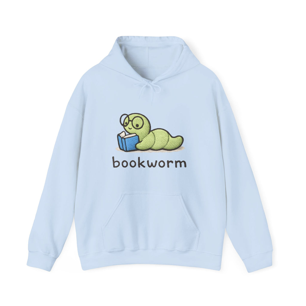 Bookworm Hoodie — Cute Reading Worm Graphic Sweatshirt for Book Lovers
