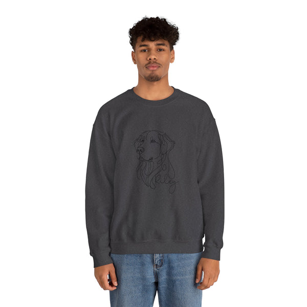Dog Line Art Crewneck Sweatshirt