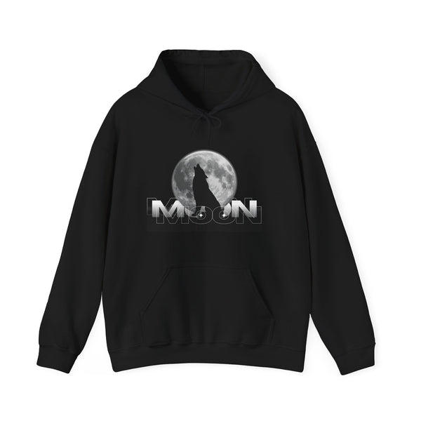 Hoodie — Moonlit Wolf Silhouette Hoodie (“MOON” Graphic)