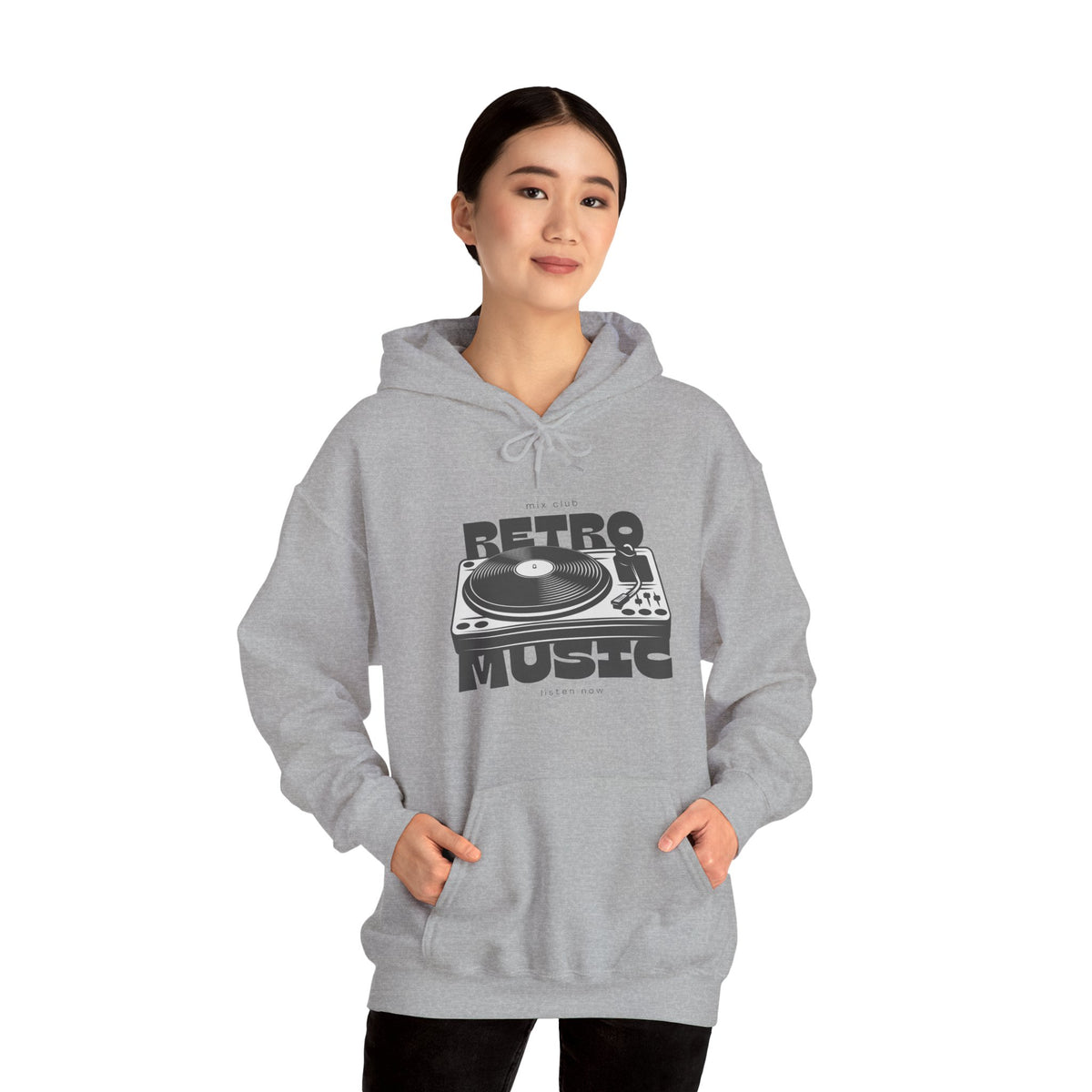 Retro Music Vinyl Turntable Hoodie | Women