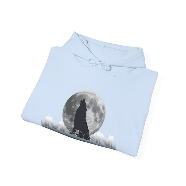 Hoodie — Moonlit Wolf Silhouette Hoodie (“MOON” Graphic)