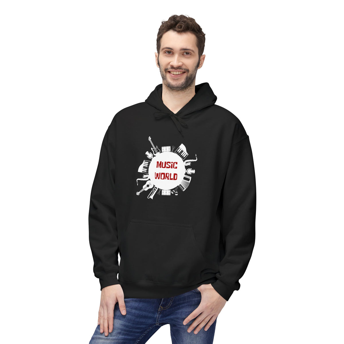 Hoodie - "Misc World" Music Instrument Graphic Pullover Main image