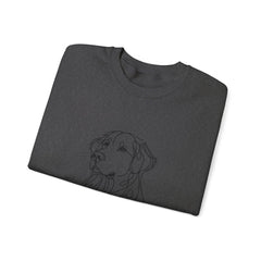 Dog Line Art Crewneck Sweatshirt