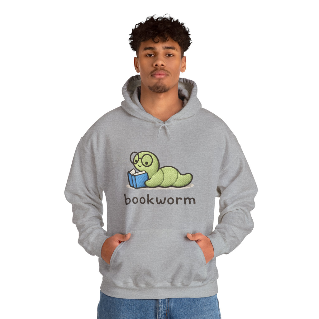 Bookworm Hoodie — Cute Reading Worm Graphic Sweatshirt for Book Lovers