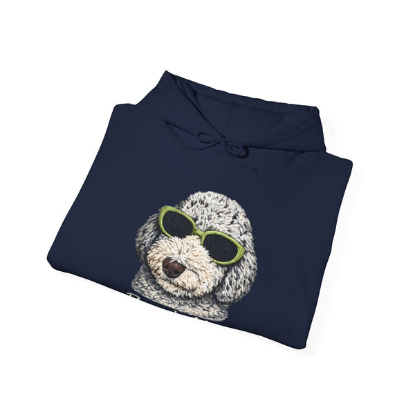 Roma’s Mom Hoodie – Cute Dog Portrait with Sunglasses, Funny Pet Mom Sweatshirt