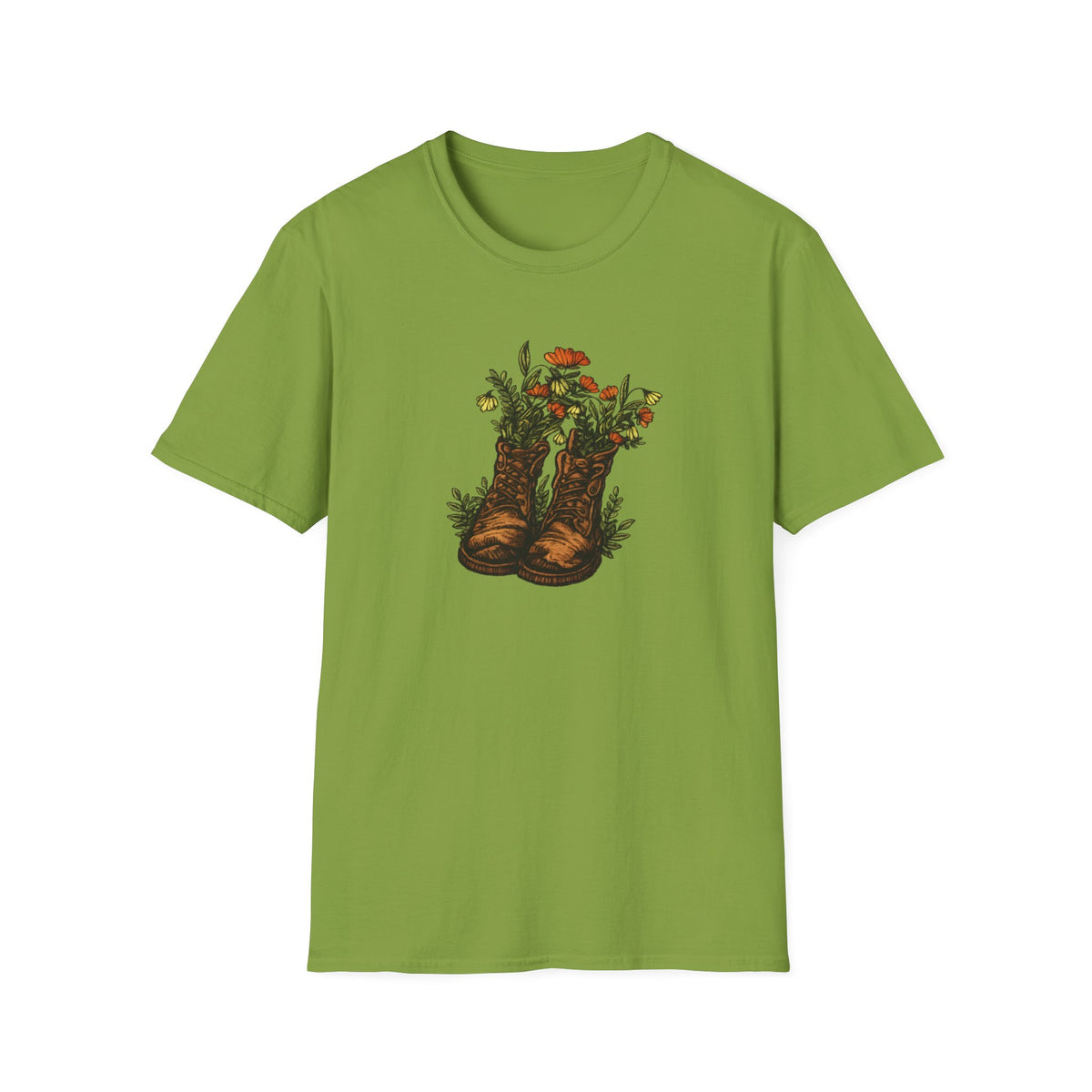 Vintage Floral Cowboy Boots T-Shirt