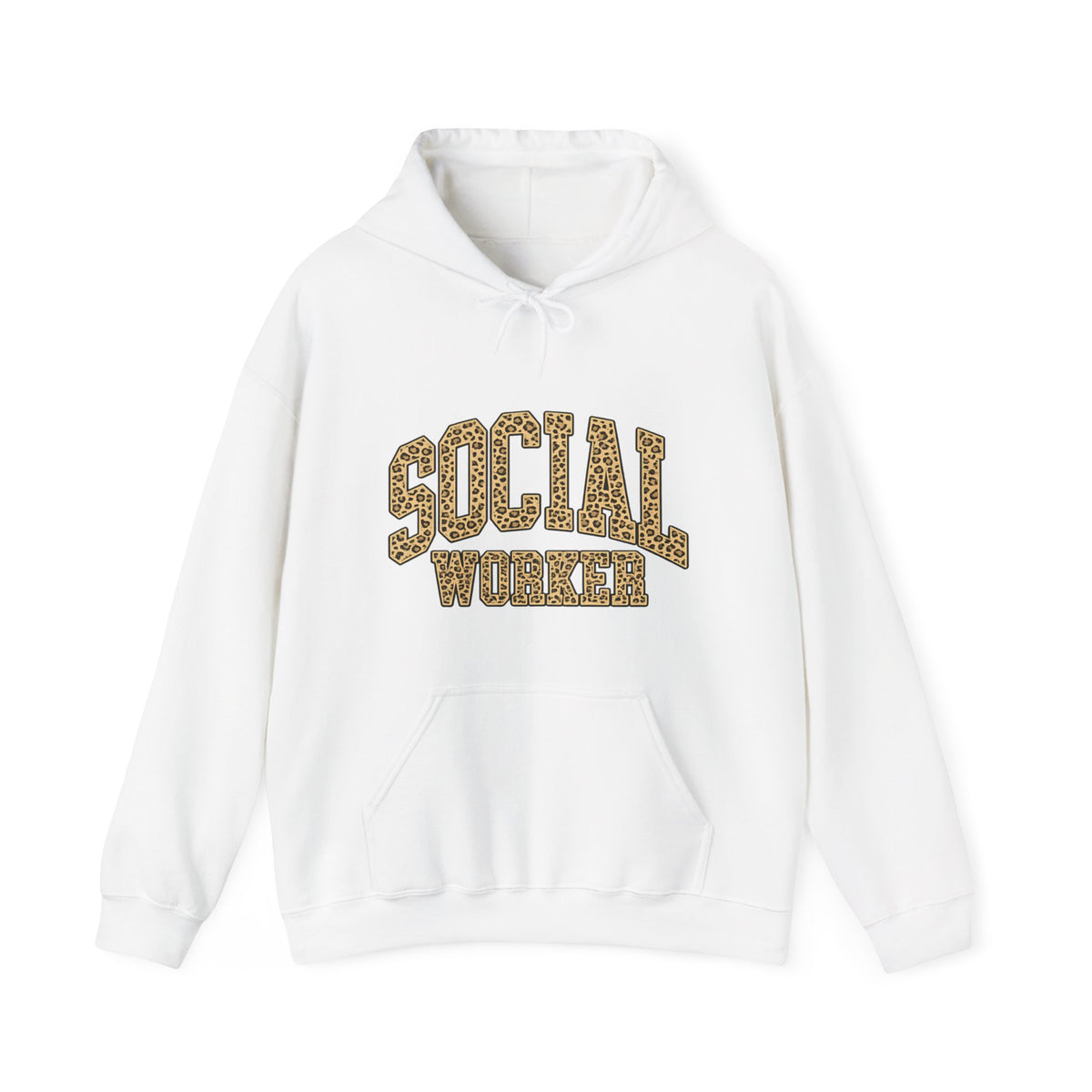 Social Worker Leopard Print Hoodie — Empowering, Stylish Gift for Social Workers