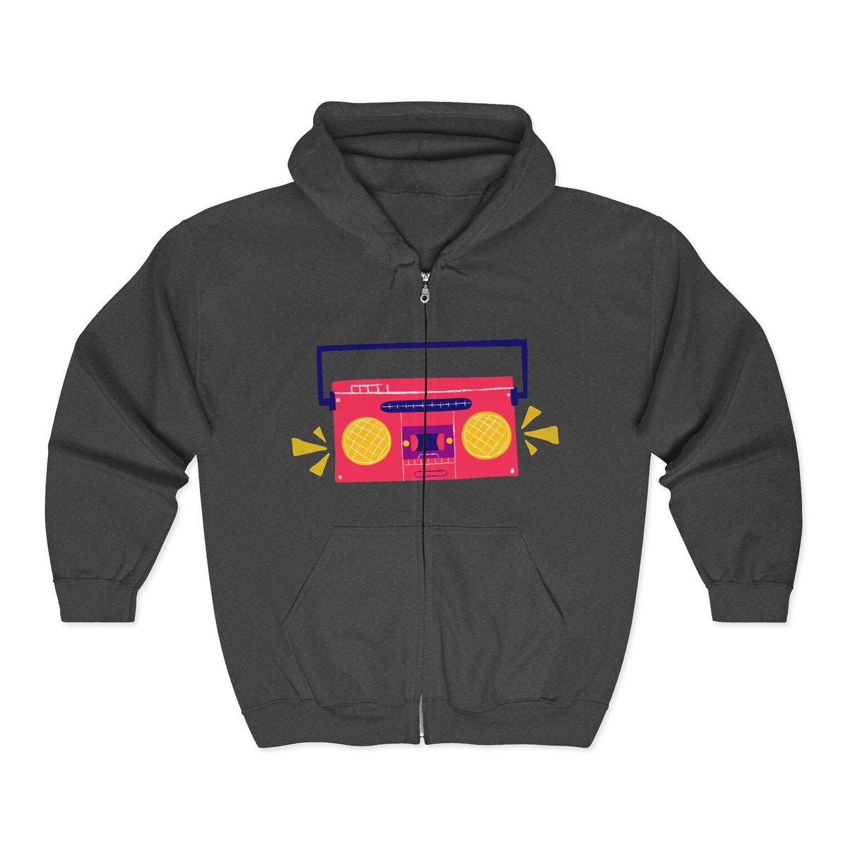 Retro Boombox Zip Hoodie