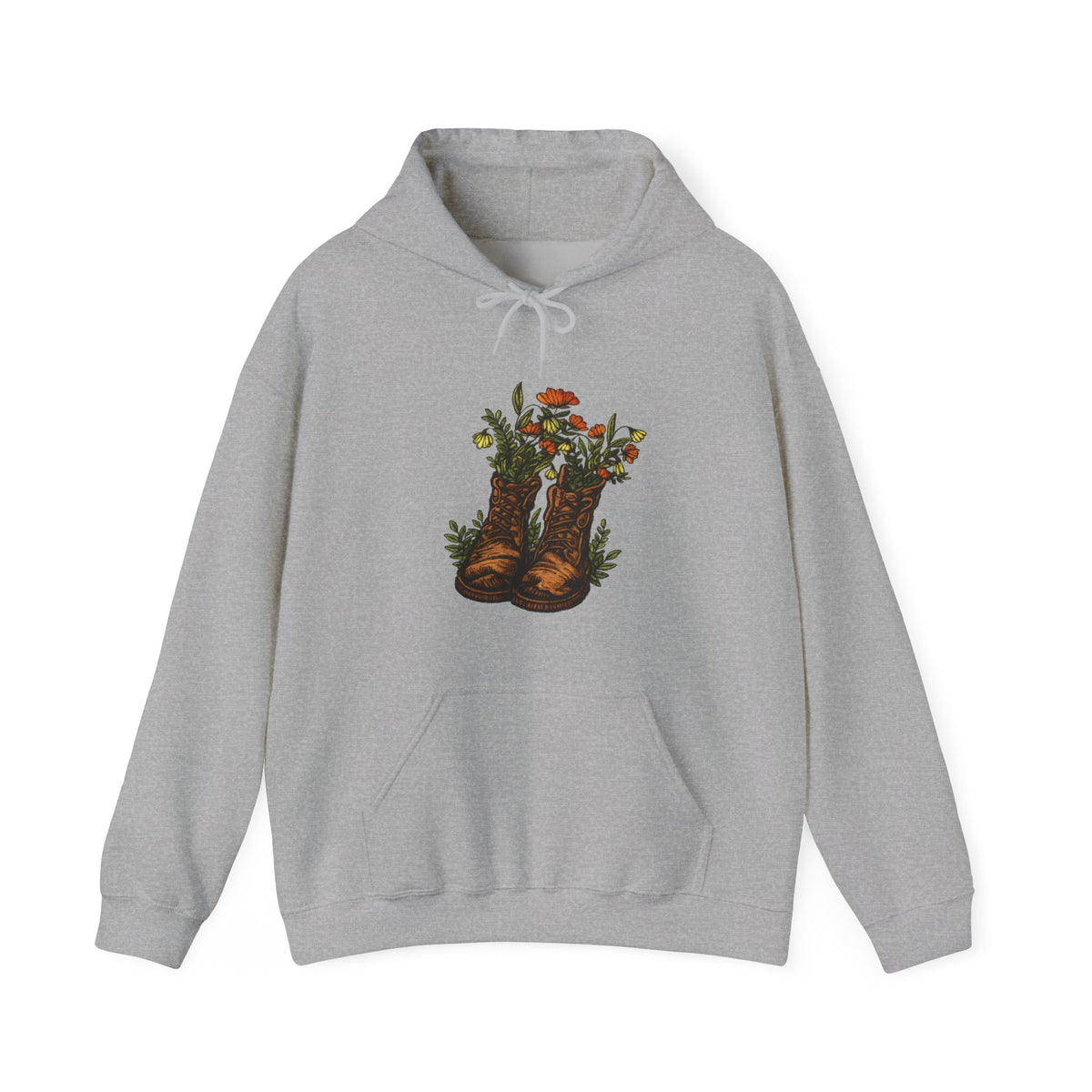 Vintage Cowboy Boots Floral Hoodie