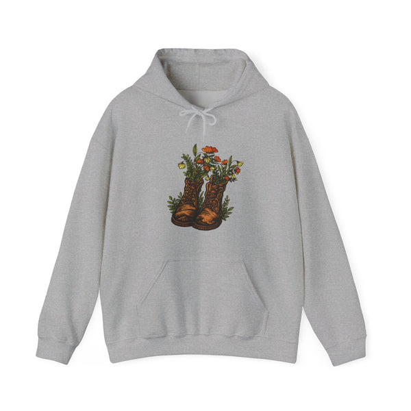 Vintage Cowboy Boots Floral Hoodie