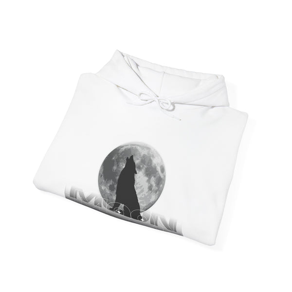 Hoodie — Moonlit Wolf Silhouette Hoodie (“MOON” Graphic)