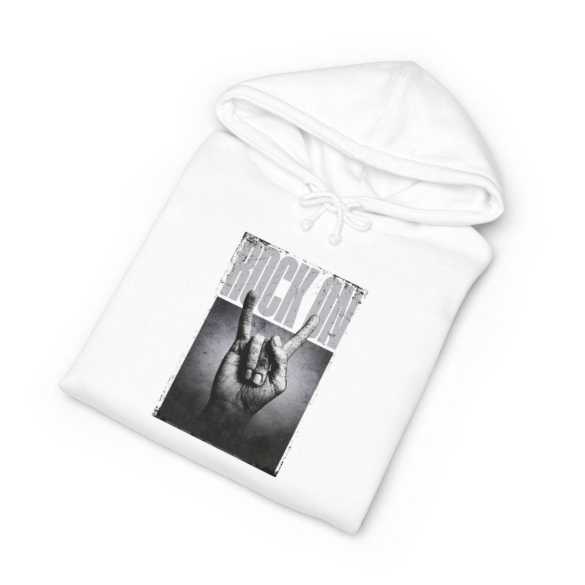Hoodie — 'Rock On' Hand Graphic Pullover