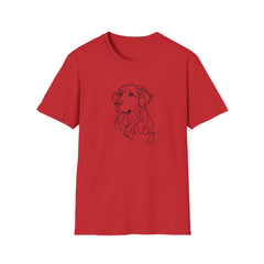 Golden Retriever Line Art T‑Shirt