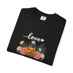 Halloween Pumpkin Floral "Love" T-Shirt