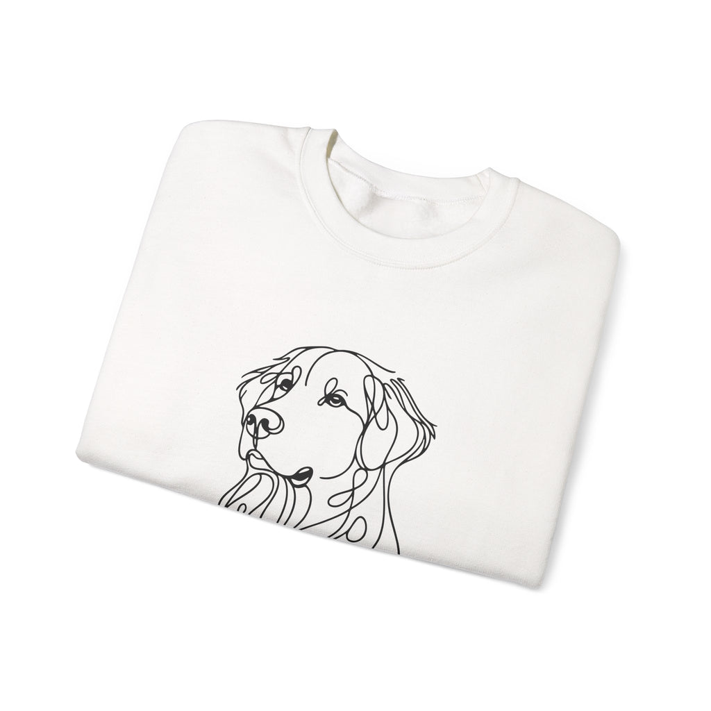 Dog Line Art Crewneck Sweatshirt — Personalized "Riley" Graphic