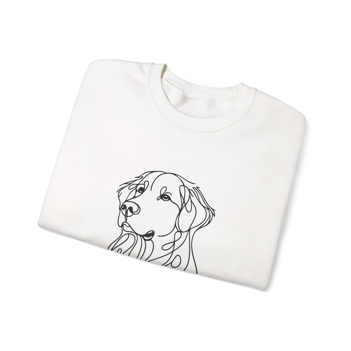 Dog Line Art Crewneck Sweatshirt — Personalized "Riley" Graphic