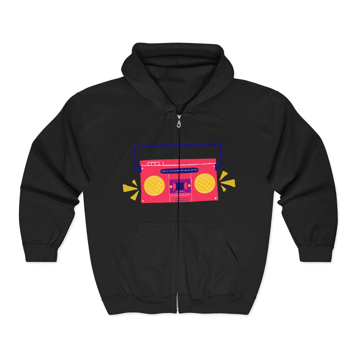 Retro Boombox Zip Hoodie