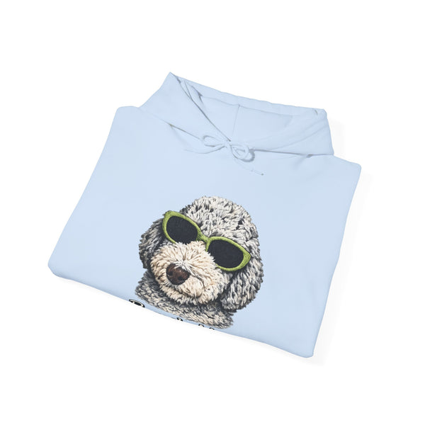 Roma’s Mom Hoodie – Cute Dog Portrait with Sunglasses, Funny Pet Mom Sweatshirt