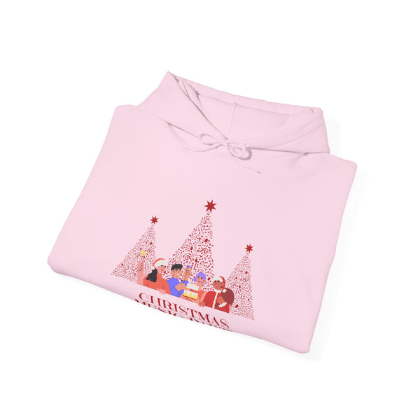 Christmas Music Party Hoodie — Festive Tree Carolers Holiday Sweatshirt