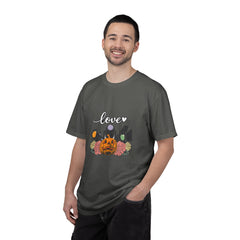Love Halloween Pumpkin Floral T-Shirt