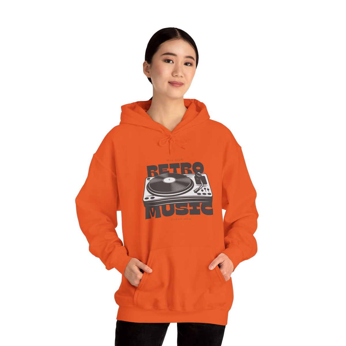 Retro Music Vinyl Turntable Hoodie | Women