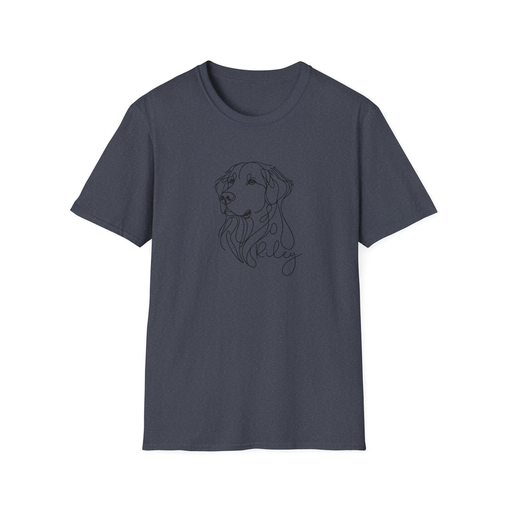 Golden Retriever Line Art T‑Shirt