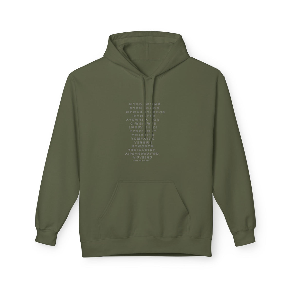 Minimalist Text Cross Hoodie