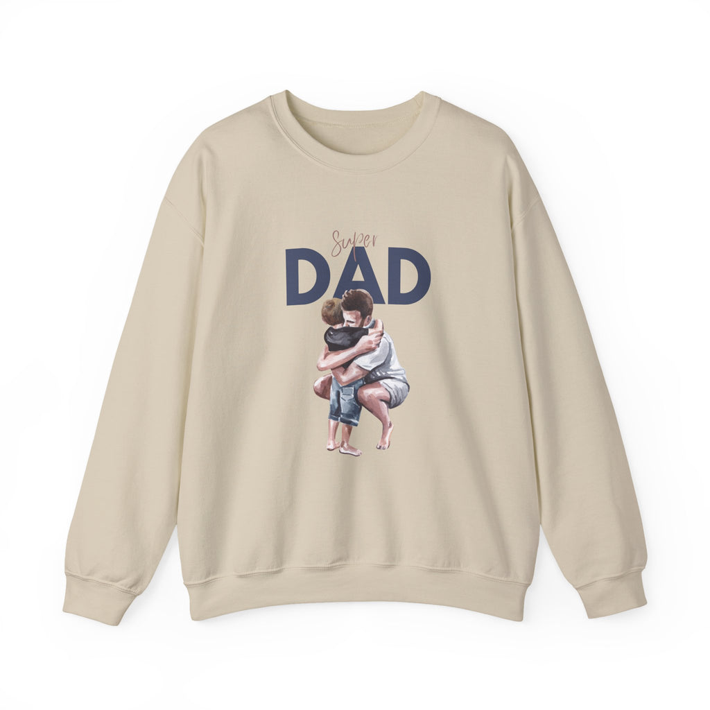 Dad Hug Crewneck Sweatshirt – "Best Dad" Hugging Kids Graphic