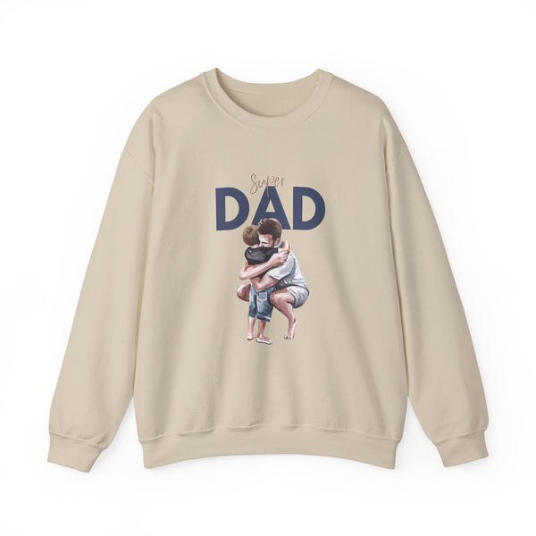 Dad Hug Crewneck Sweatshirt – "Best Dad" Hugging Kids Graphic
