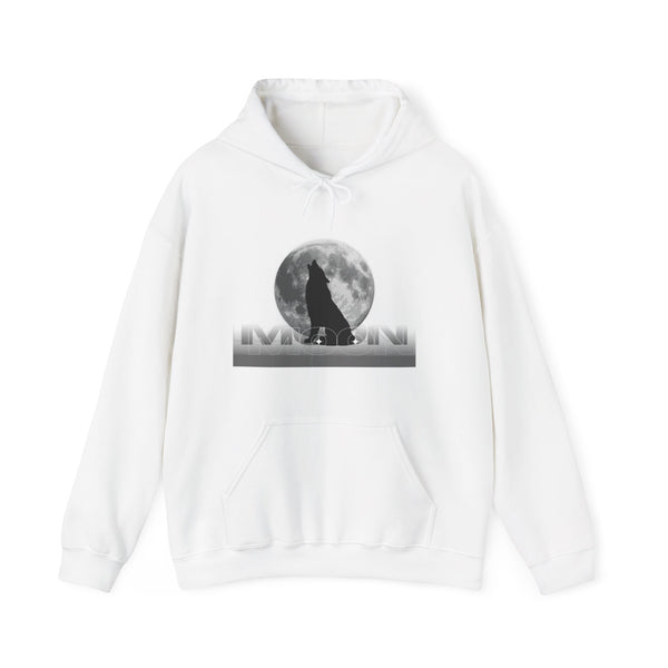 Hoodie — Moonlit Wolf Silhouette Hoodie (“MOON” Graphic)