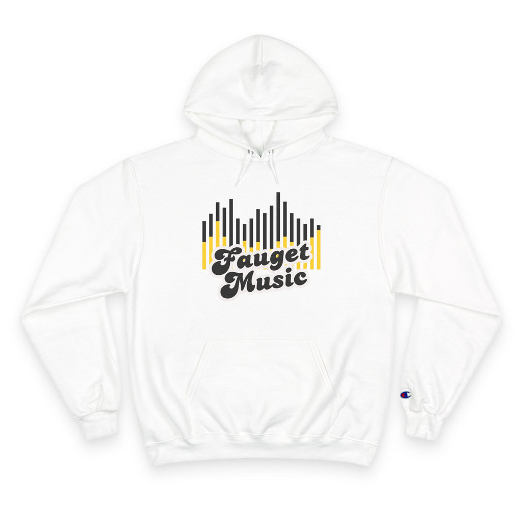 Faugel Music Hoodie — Vintage Soundwave Logo Champion-Style Pullover