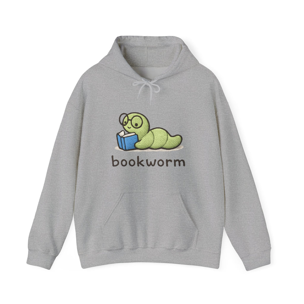 Bookworm Hoodie — Cute Reading Worm Graphic Sweatshirt for Book Lovers