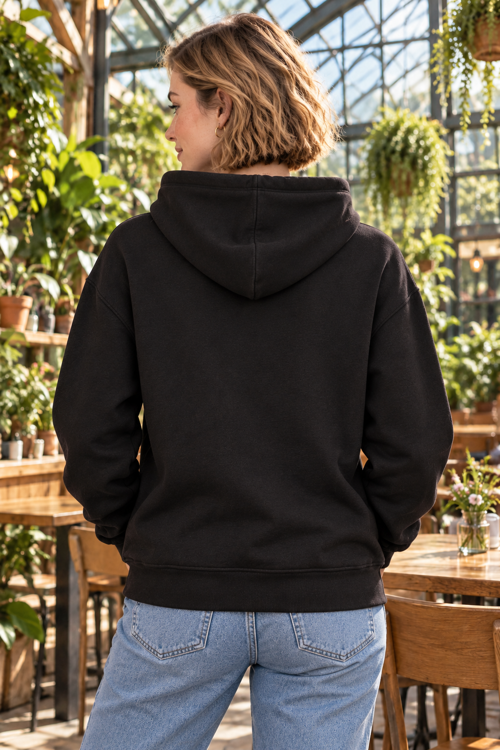 Peace Love & Art Hand Sign Graphic Hoodie