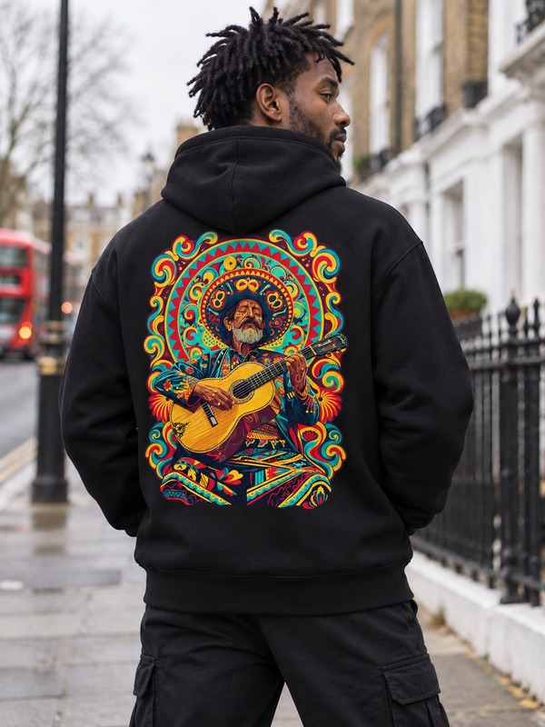 Acoustic Guitarist Graphic Hoodie