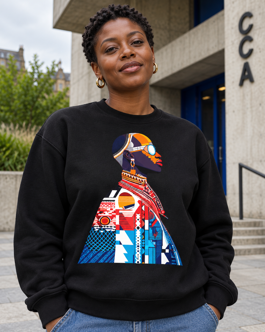 Afrofuturism Fashion Graphic Organic Sweatshirt