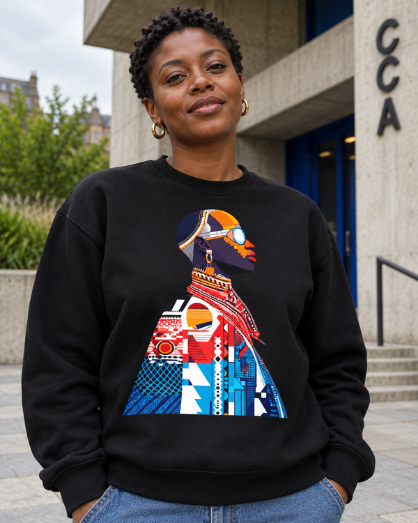 Afrofuturism Fashion Graphic Organic Sweatshirt