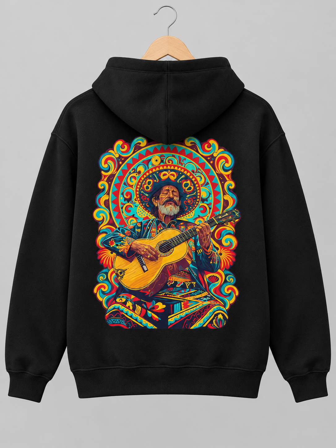 Acoustic Guitarist Graphic Hoodie