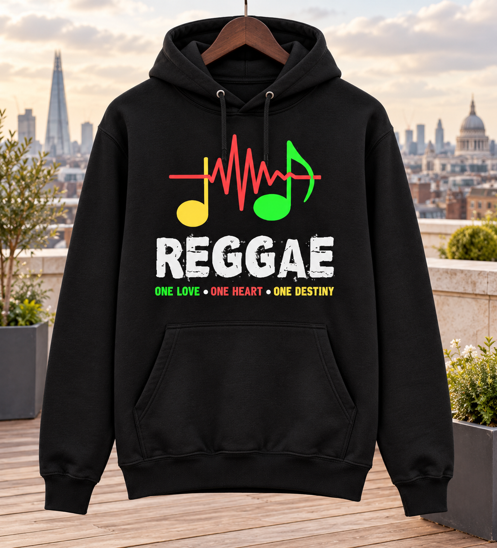 Reggae Rhythm Soundwave Graphic Hoodie