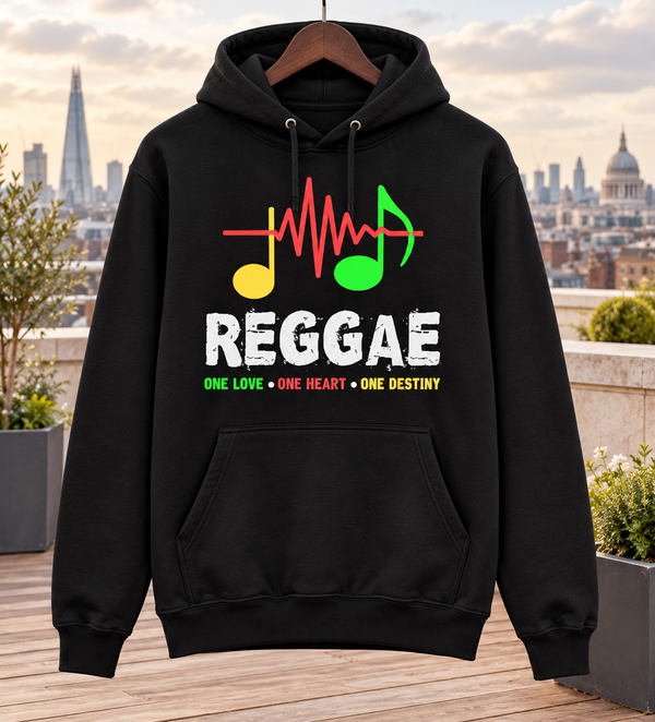 Reggae Rhythm Soundwave Graphic Hoodie