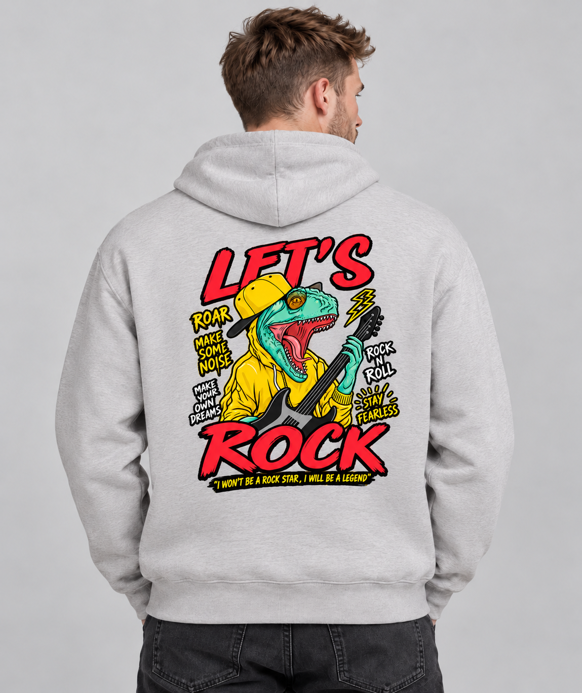Let’s Rock Dinosaur Hoodie Main image