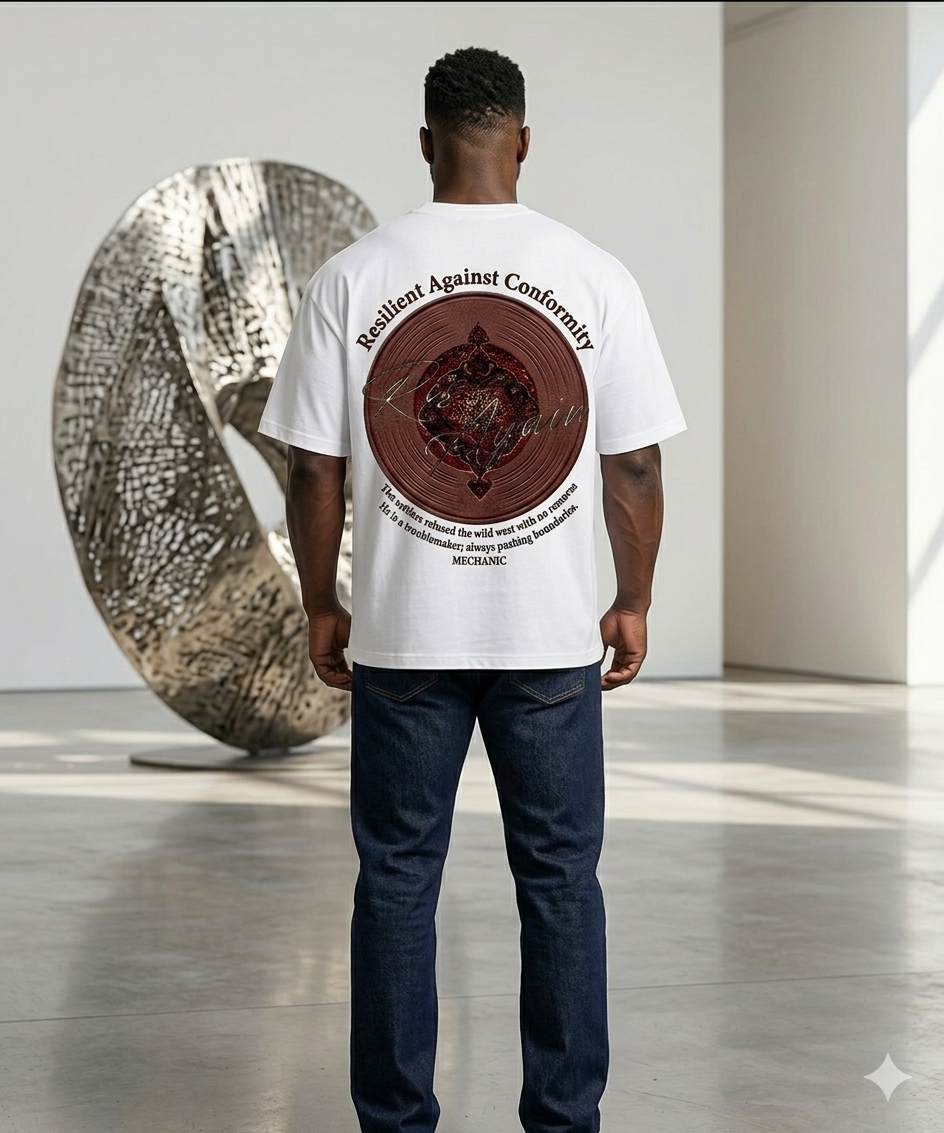 Classic Resilient Rug Print Oversized T-Shirt