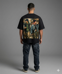 Urban Muse Oil Painting Graphic Oversized T-Shirt