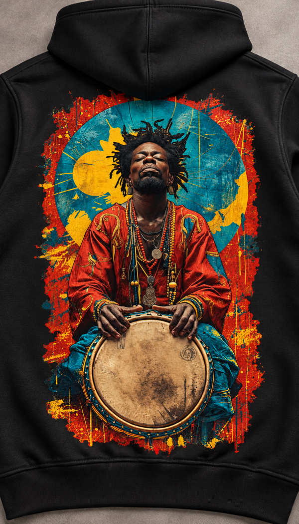 Soulful Drummer Graphic Hoodie